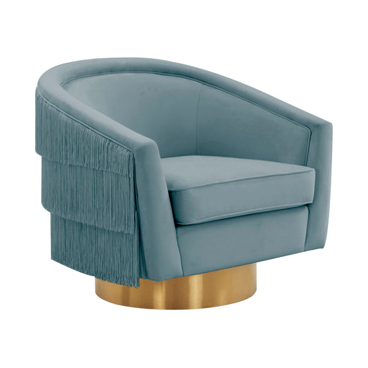 Flapper Velvet Swivel Chair