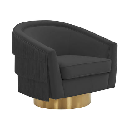 Flapper Velvet Swivel Chair