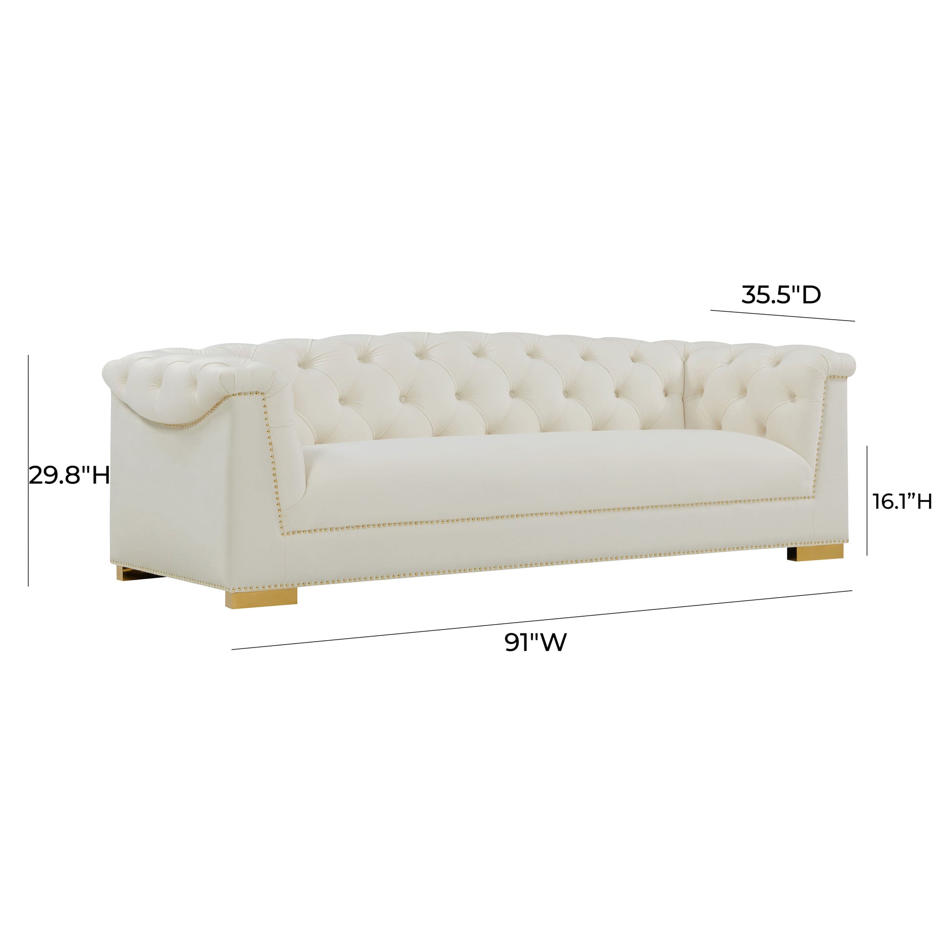 Farah 91" Performance Velvet Sofa by Inspire Me! Home Decor