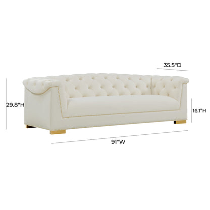 Farah 91" Performance Velvet Sofa by Inspire Me! Home Decor