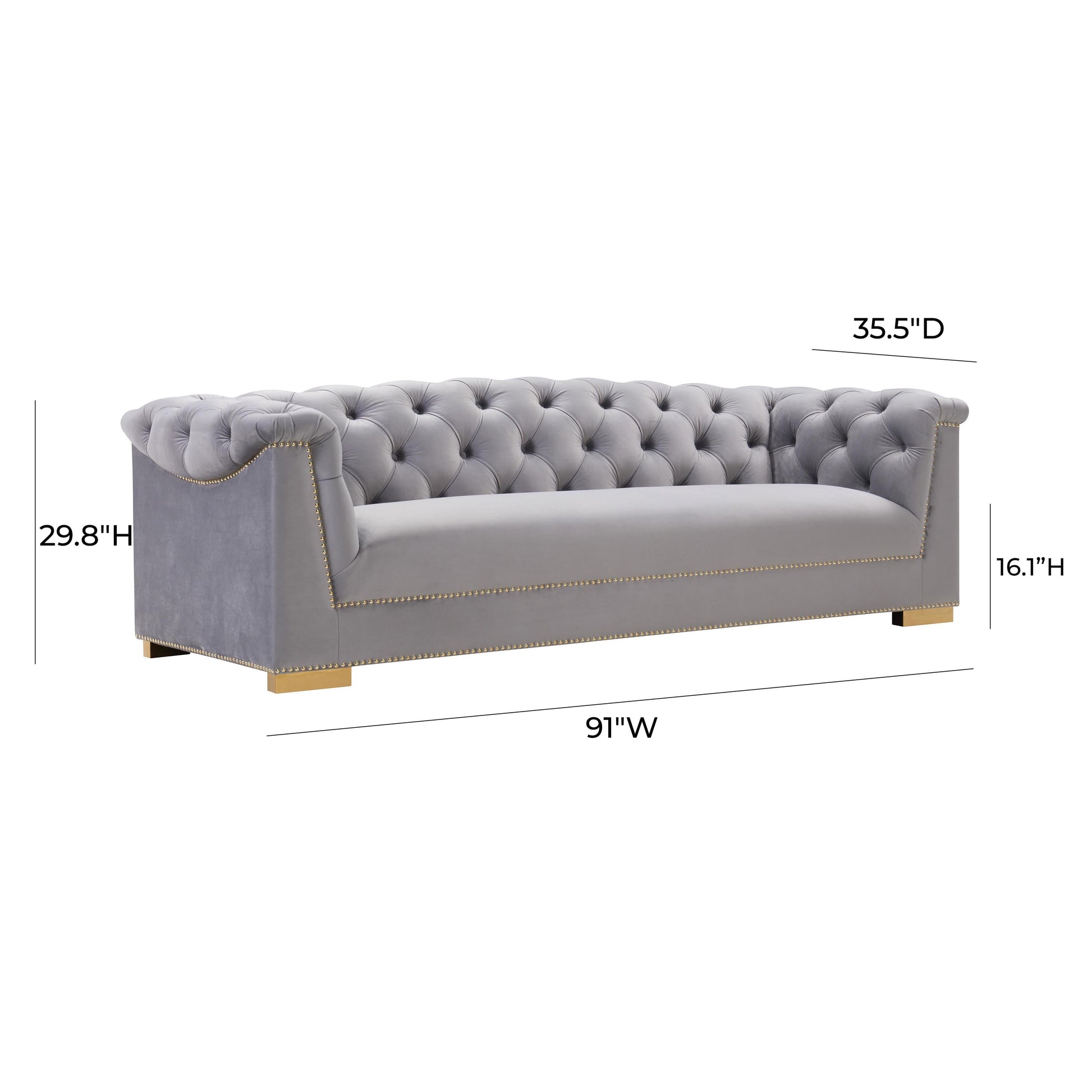 Farah 91" Performance Velvet Sofa by Inspire Me! Home Decor