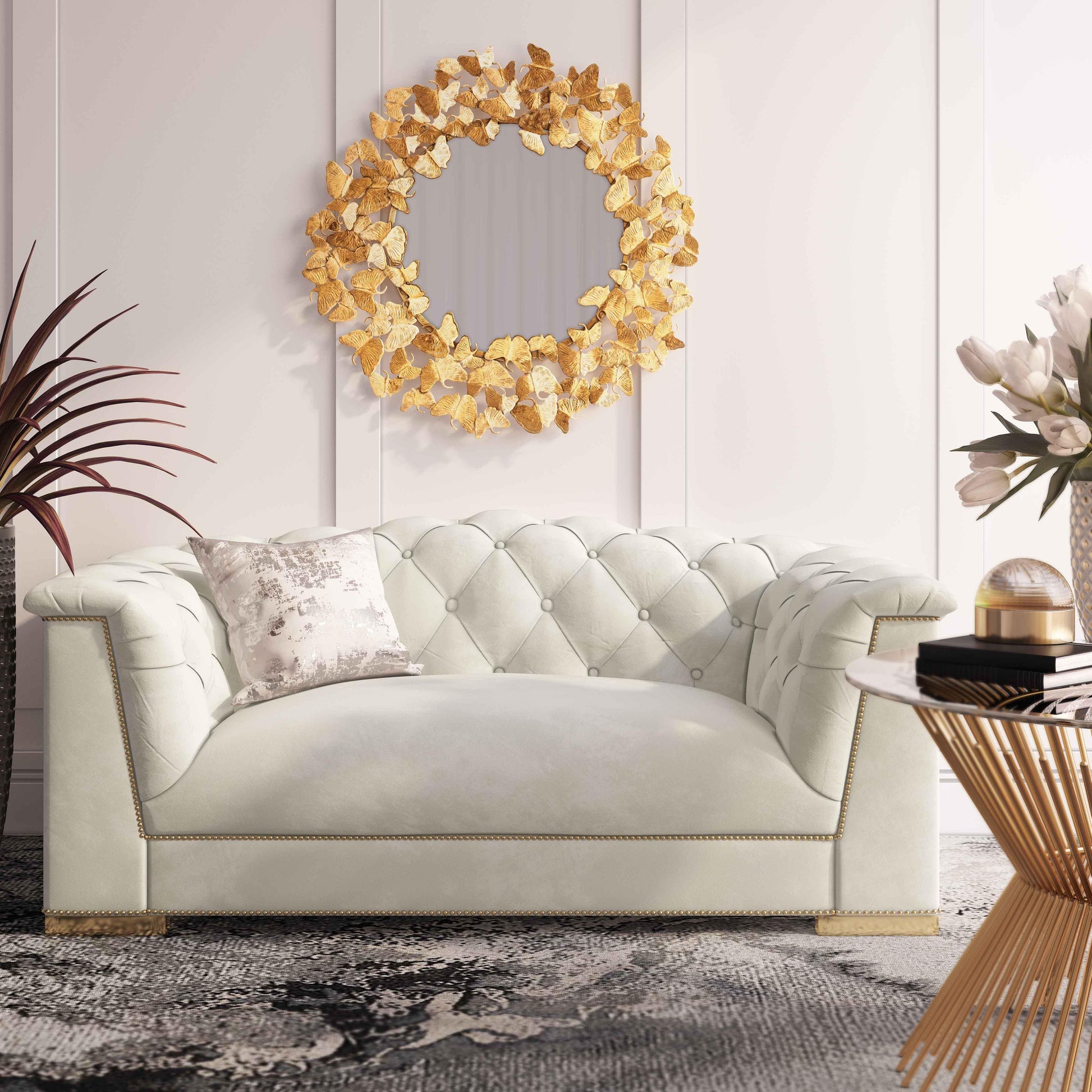 Farah 69" Performance Velvet Loveseat by Inspire Me! Home Decor