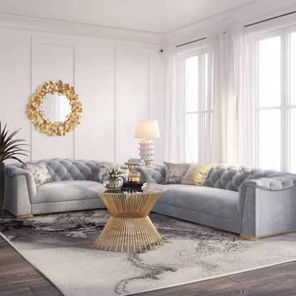 Farah 91" Performance Velvet Sofa by Inspire Me! Home Decor