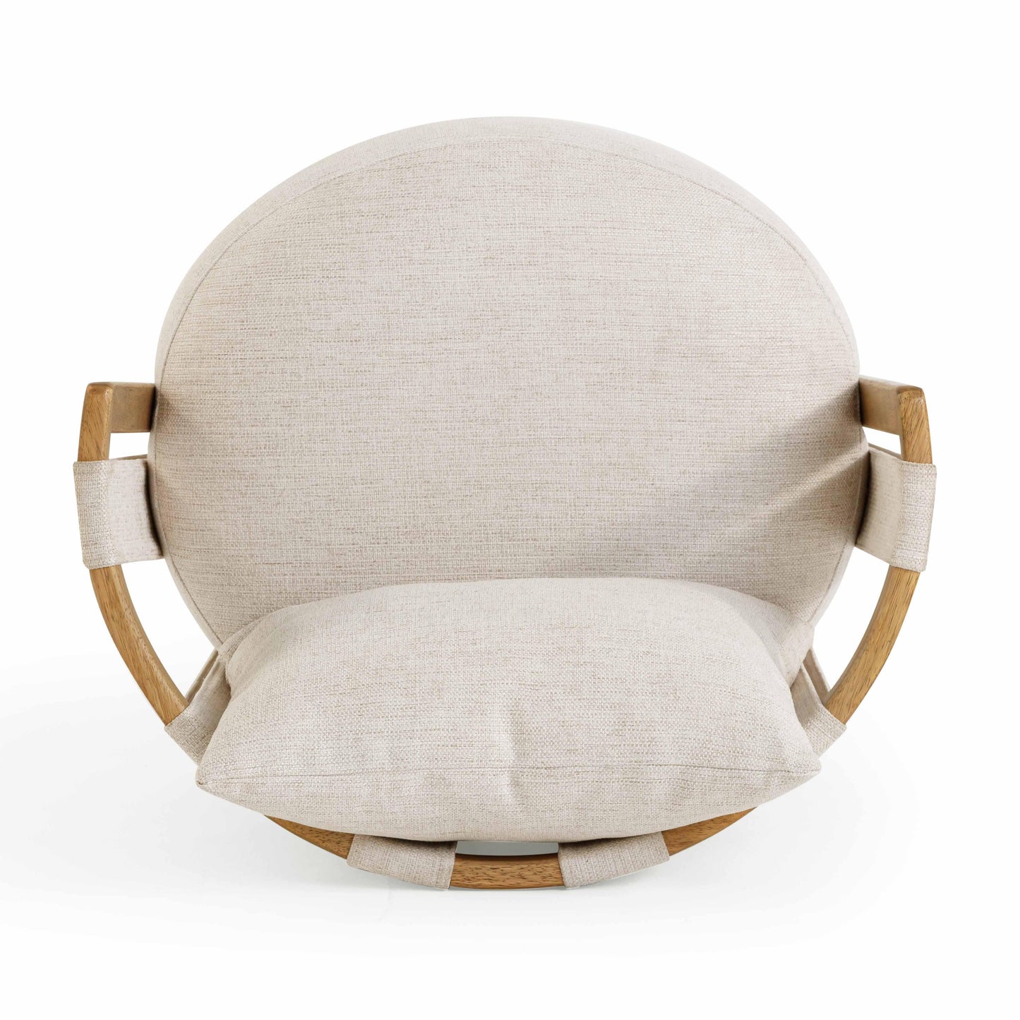 Paolo Textured Contract-Grade Weave Fabric Swivel Accent Chair