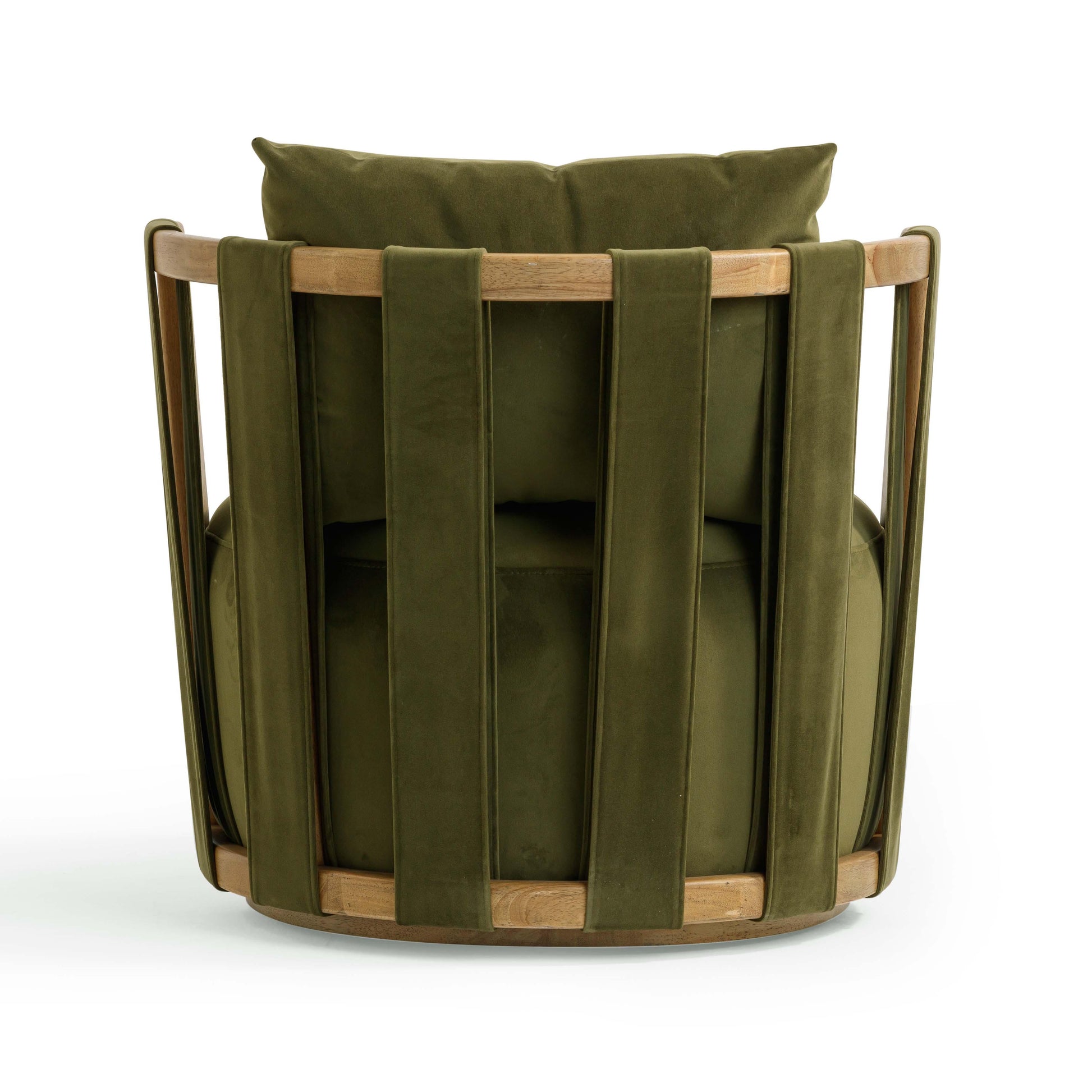 Paolo Upcycled Contract-Grade Fabric Swivel Accent Chair