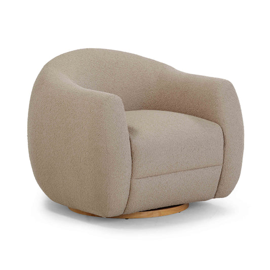 Judy Boucle Swivel Accent Chair