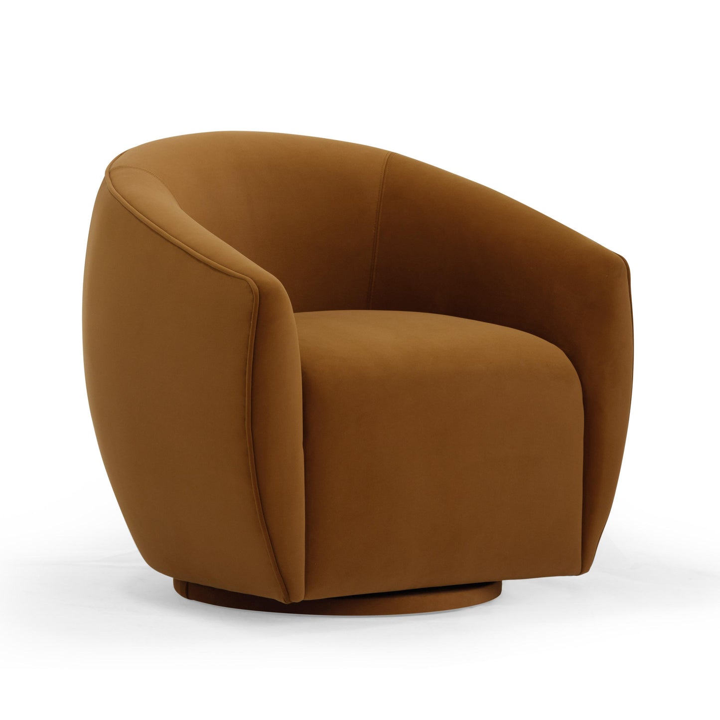 Jordan Performance Velvet Swivel Accent Chair - Cognac