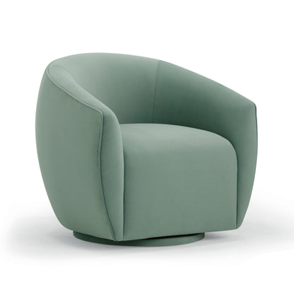 Jordan Performance Velvet Swivel Accent Chair - Sea Blue