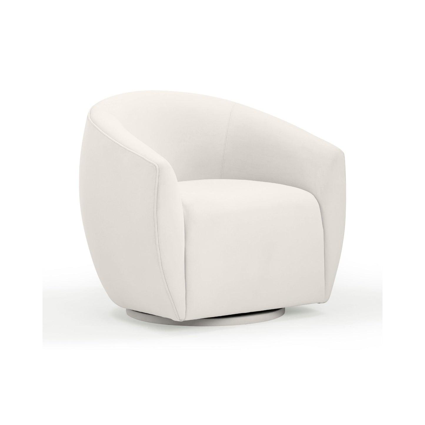 Jordan Performance Velvet Swivel Accent Chair - Cream