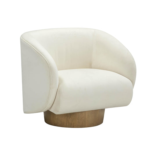 Presley Cream Performance Velvet Swivel Accent Chair - Default Variant