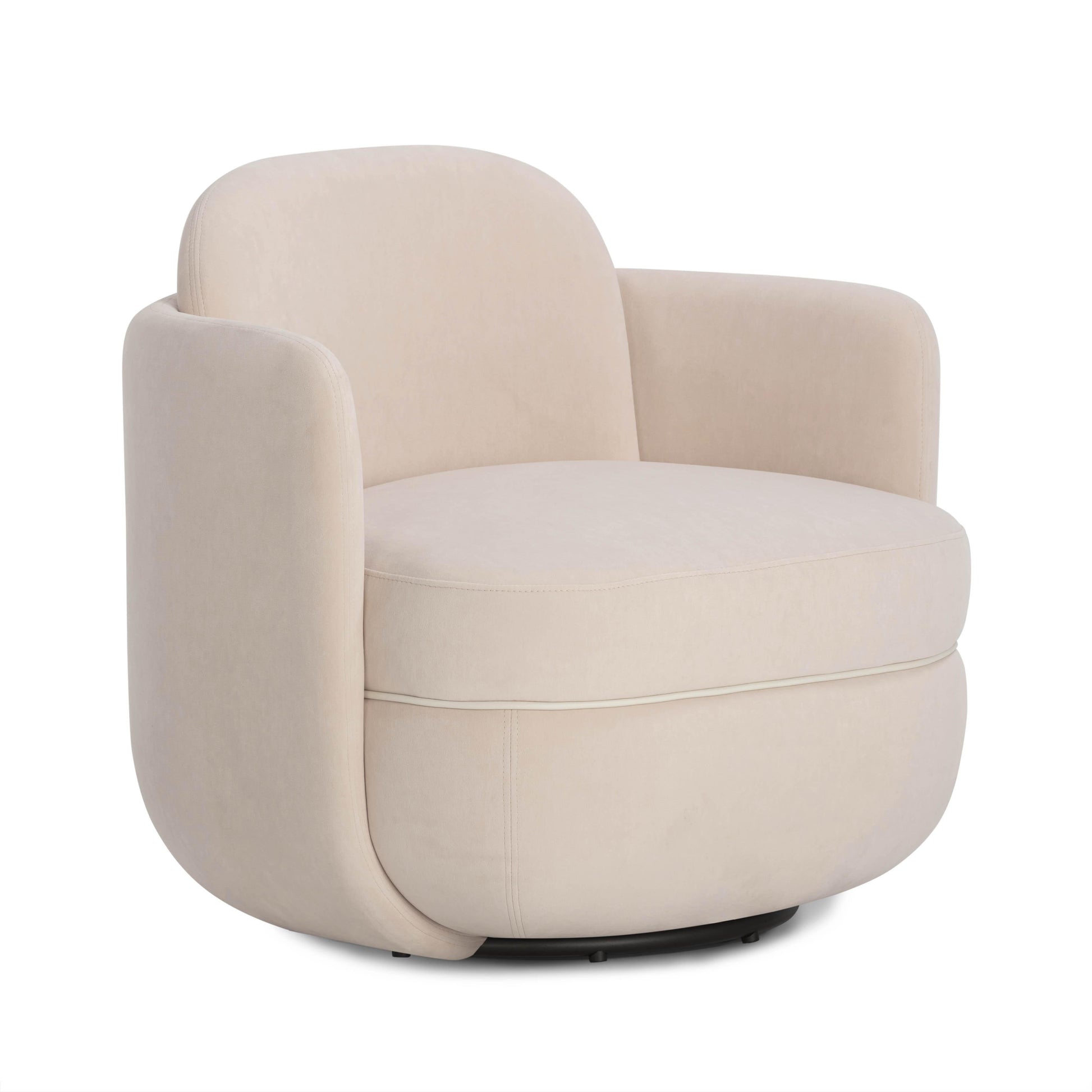 Wolfie Performance Velvet Swivel Accent Chair - Blush