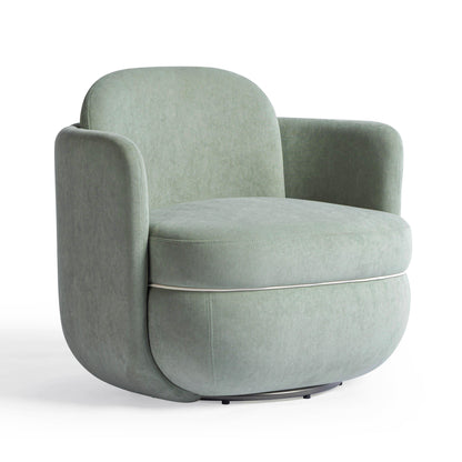 Wolfie Performance Velvet Swivel Accent Chair - Mint Green