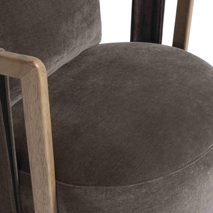 Paolo Upcycled Contract-Grade Fabric Swivel Accent Chair