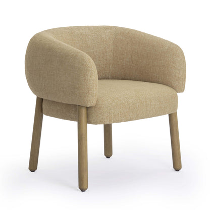 Foxy Textured Performance Fabric Accent Chair - Honey