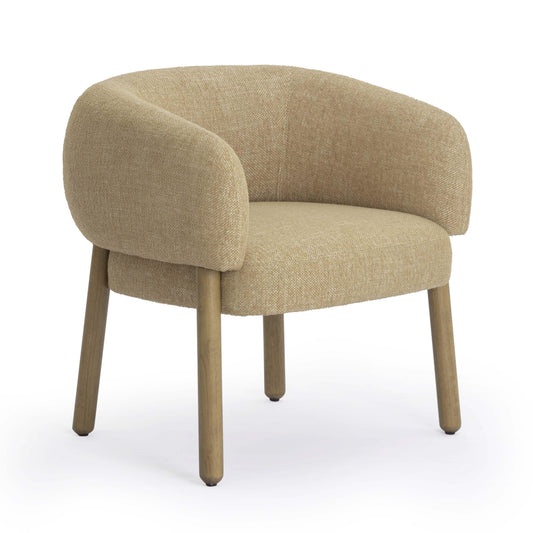 Foxy Textured Performance Fabric Accent Chair - Honey