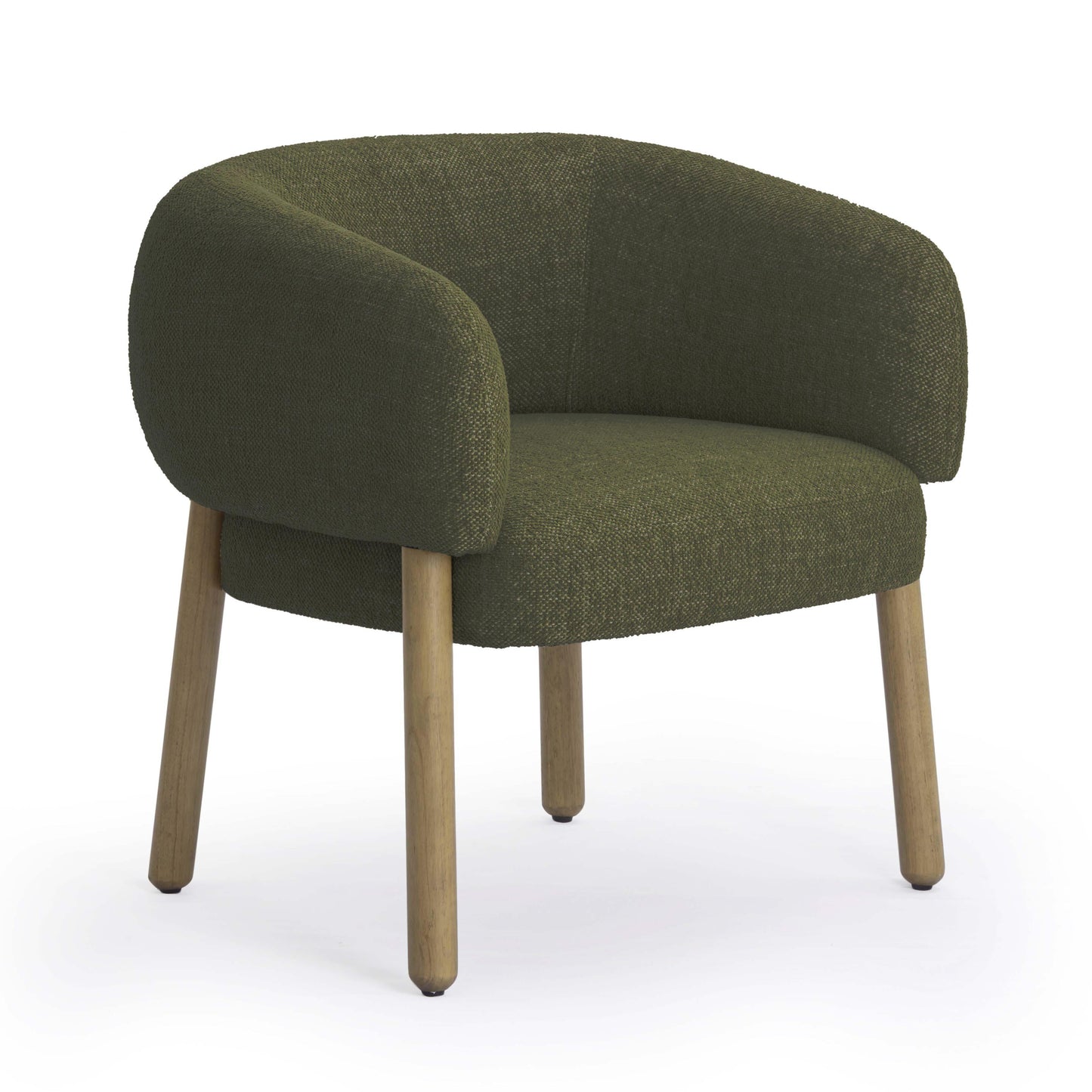 Foxy Textured Performance Fabric Accent Chair - Olive Green
