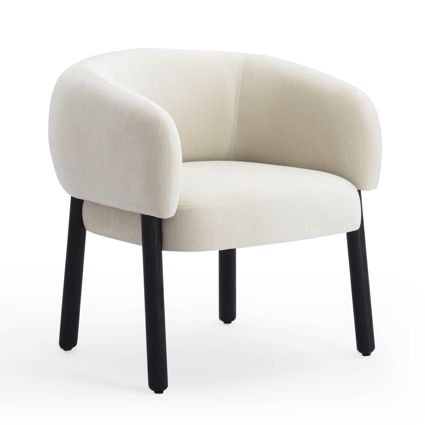 Foxy Cream Performance Basketweave Chenille Accent Chair - Default Variant