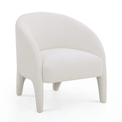 Kris Contract-Grade Chenille Accent Chair - Cream