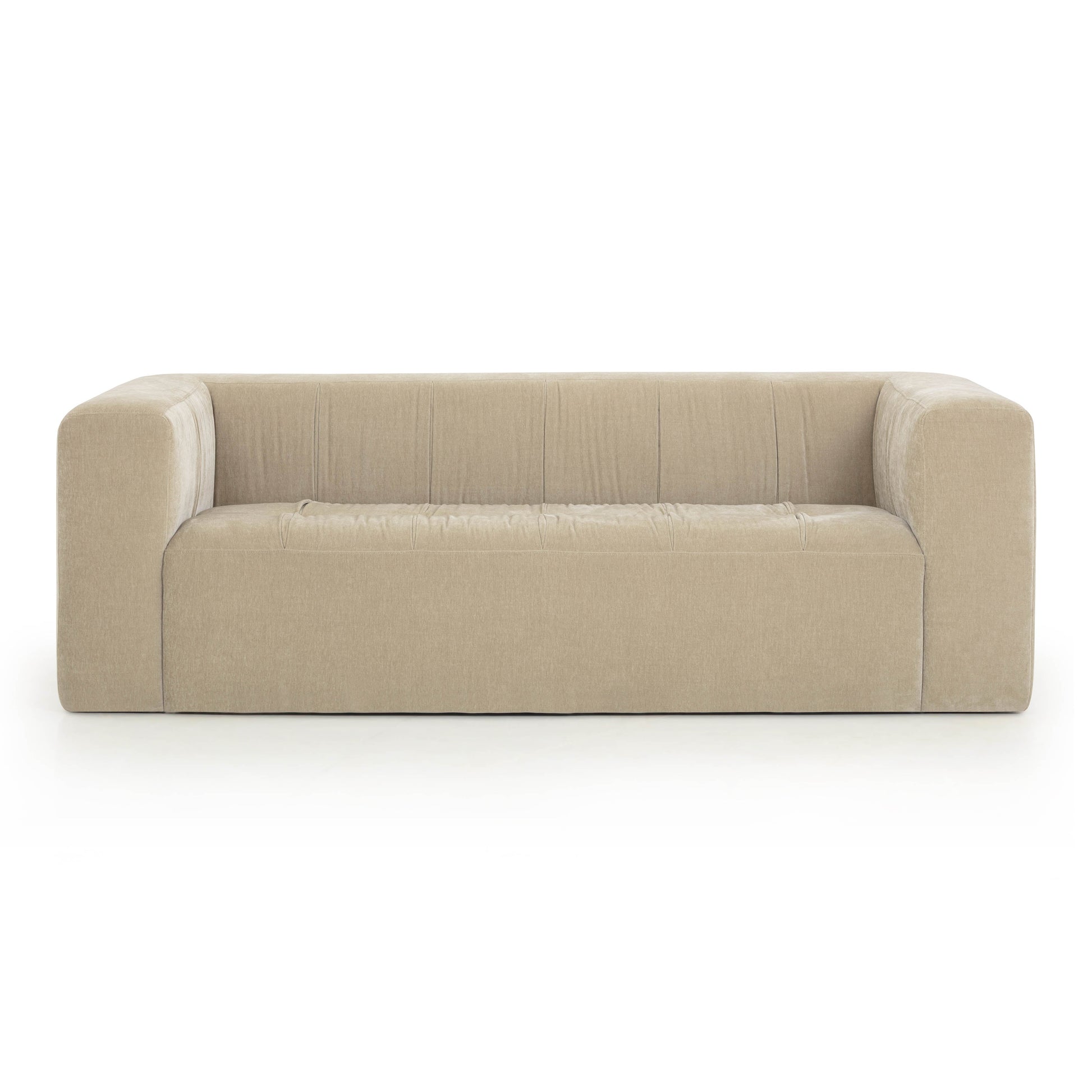 Alder 89" Upcycled Contract-Grade Chenille Sofa - Sand