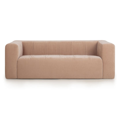 Alder 89" Upcycled Contract-Grade Chenille Sofa - Peach