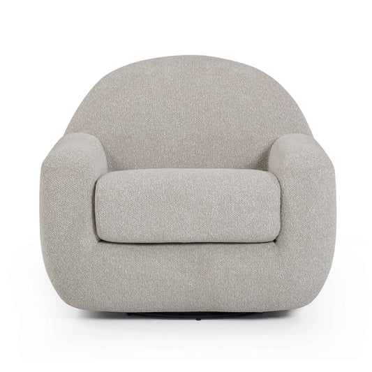 Tiago Warm Grey Performance Boucle Swivel Accent Chair
