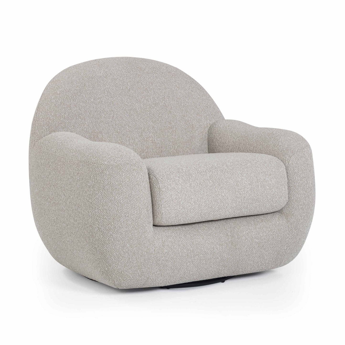 Tiago Warm Grey Performance Boucle Swivel Accent Chair - Default Variant