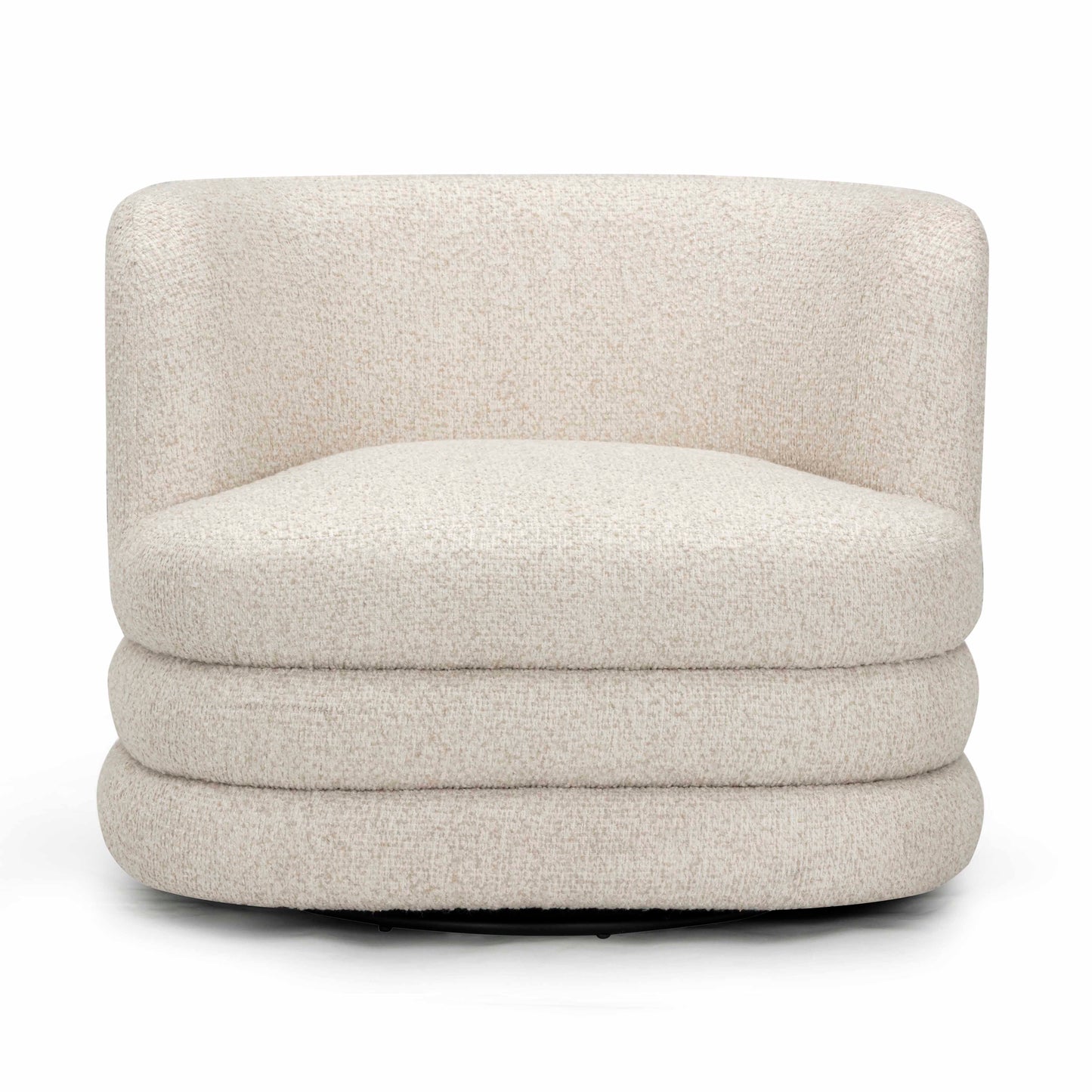 Astor Heavy Performance Boucle Swivel Hotel Lounge Chair - Cream