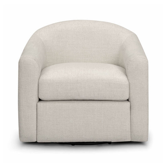 Thao Contract-Grade Basketweave Fabric Swivel Accent Chair