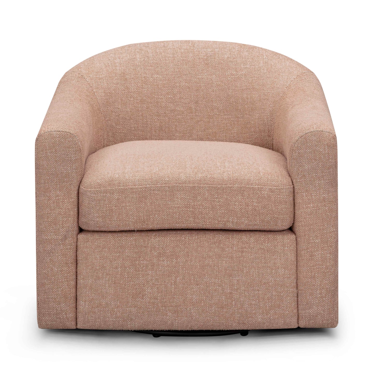 Thao Contract-Grade Basketweave Fabric Swivel Accent Chair
