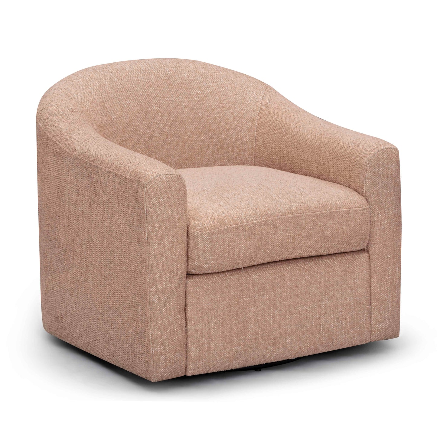 Thao Contract-Grade Basketweave Fabric Swivel Accent Chair