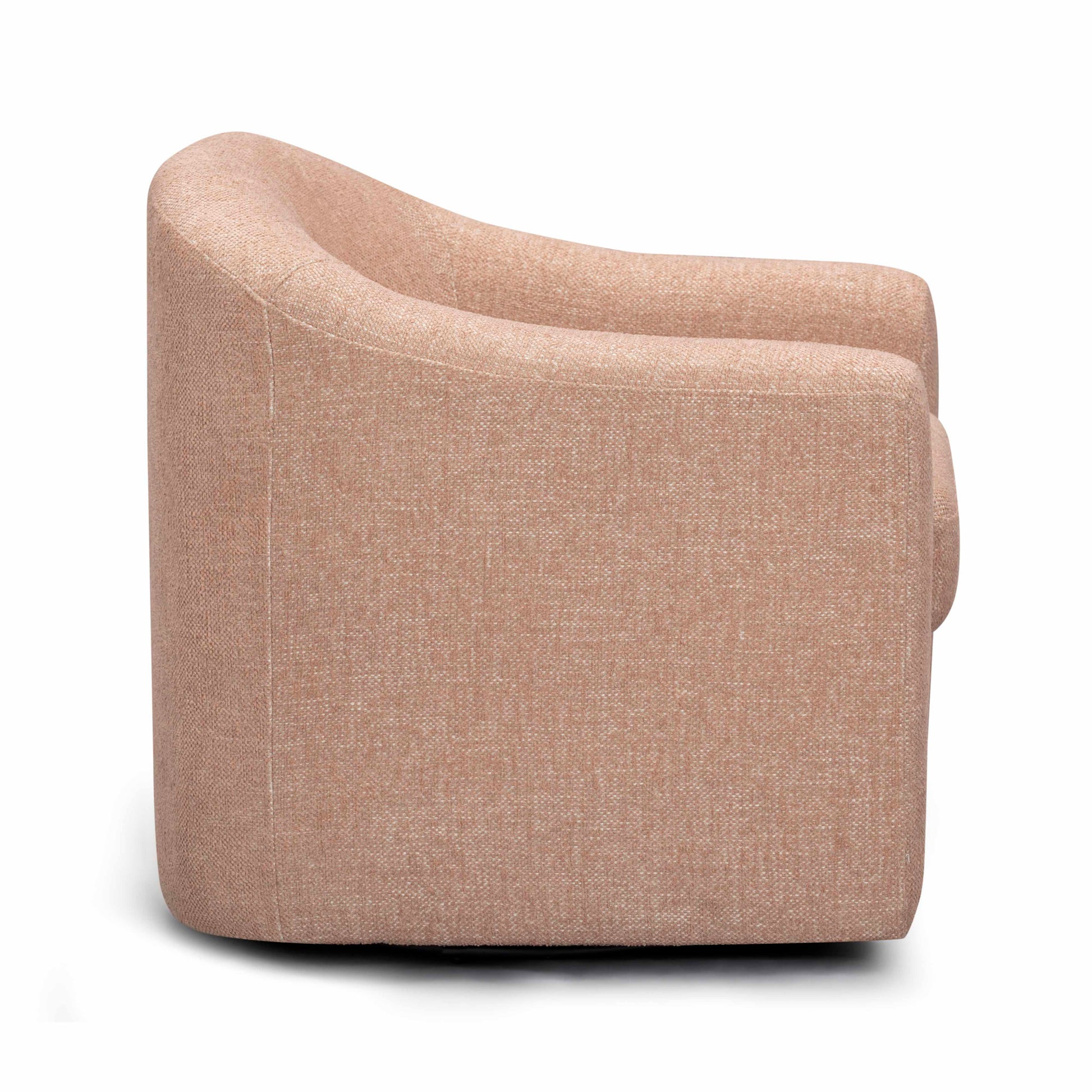 Thao Contract-Grade Basketweave Fabric Swivel Accent Chair