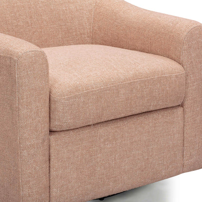Thao Contract-Grade Basketweave Fabric Swivel Accent Chair