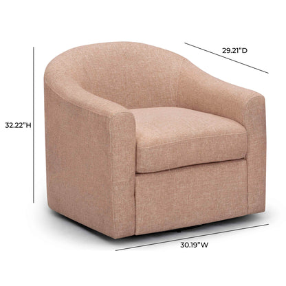 Thao Contract-Grade Basketweave Fabric Swivel Accent Chair