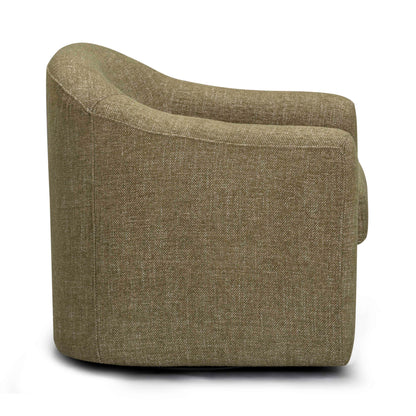 Thao Contract-Grade Basketweave Fabric Swivel Accent Chair