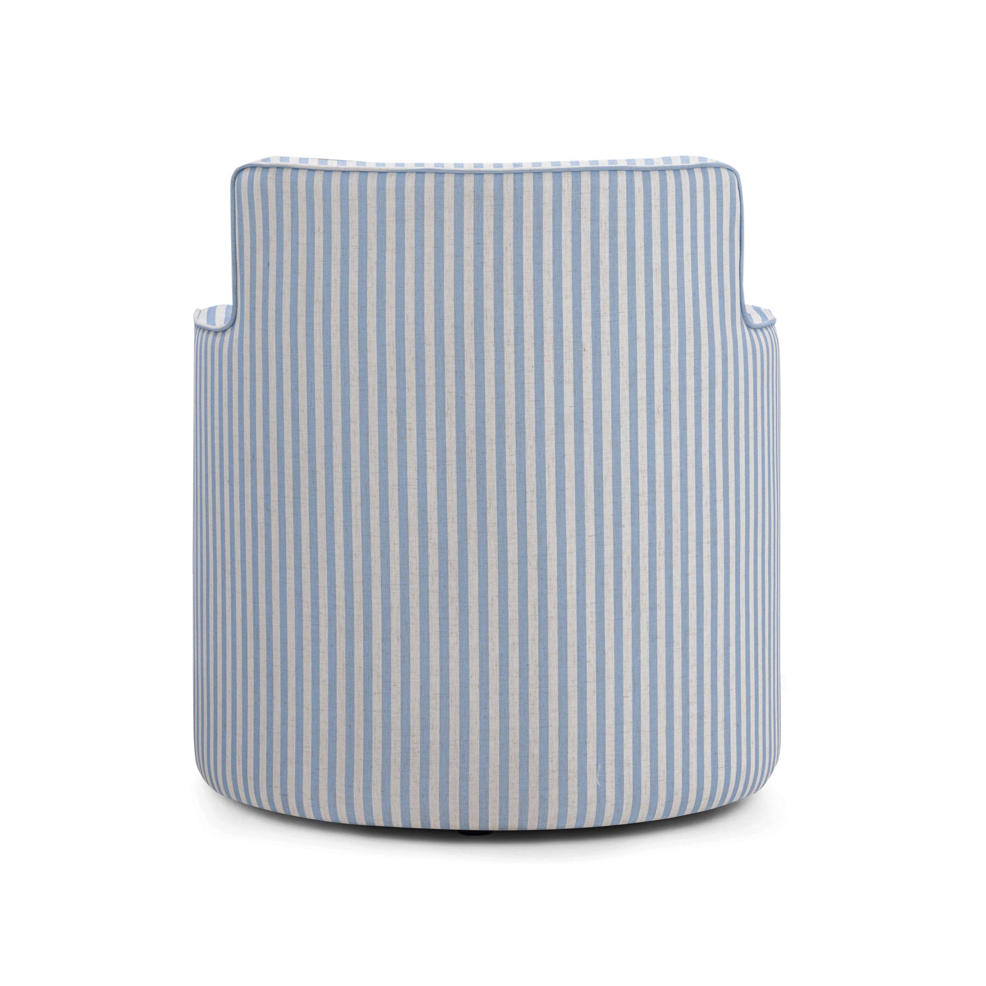 Passe Striped Linen Swivel Accent Chair