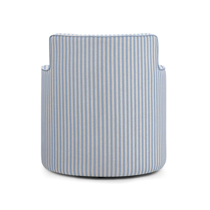 Passe Striped Linen Swivel Accent Chair
