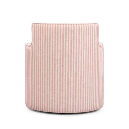Passe Striped Linen Swivel Accent Chair