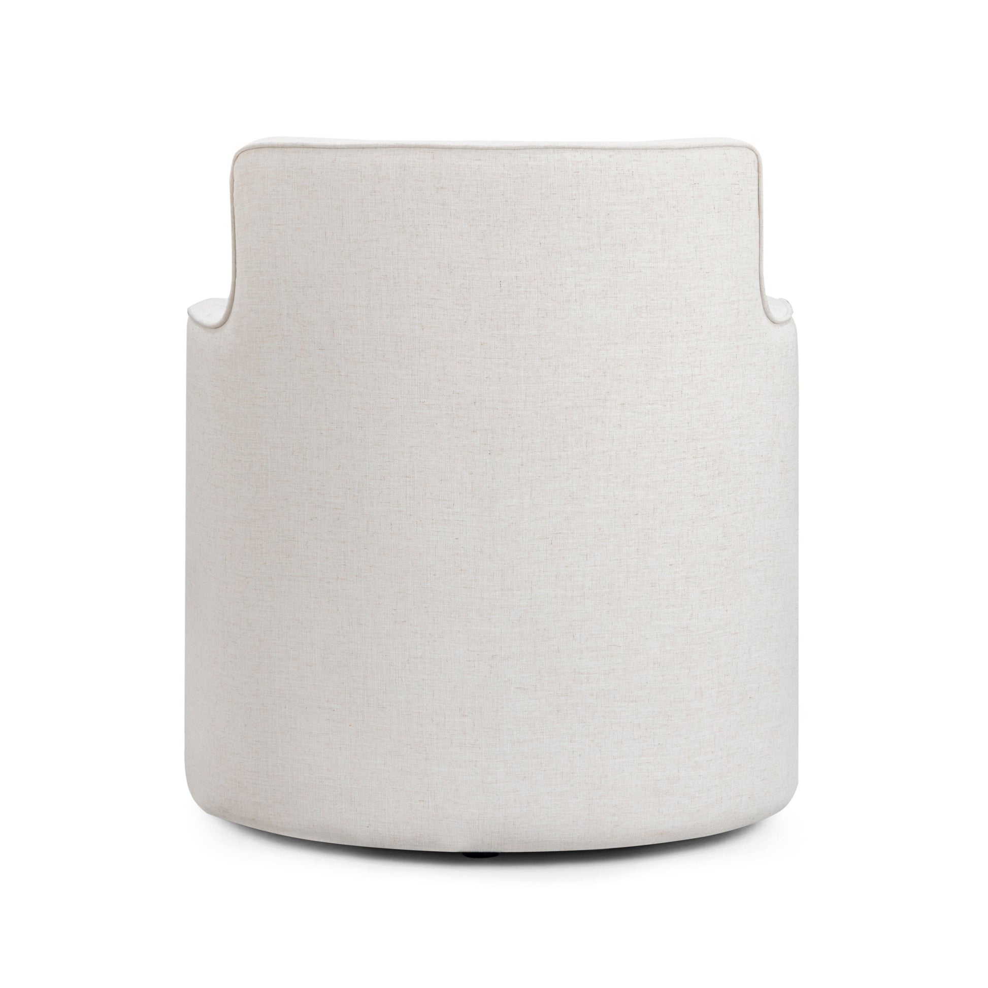 Passe Cream Upcycled Performance Linen Swivel Accent Chair