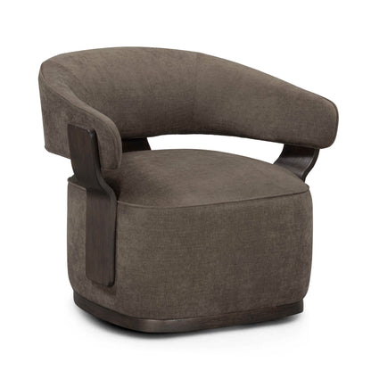 Madison Linen Performance Chenille Swivel Accent Chair - Mink