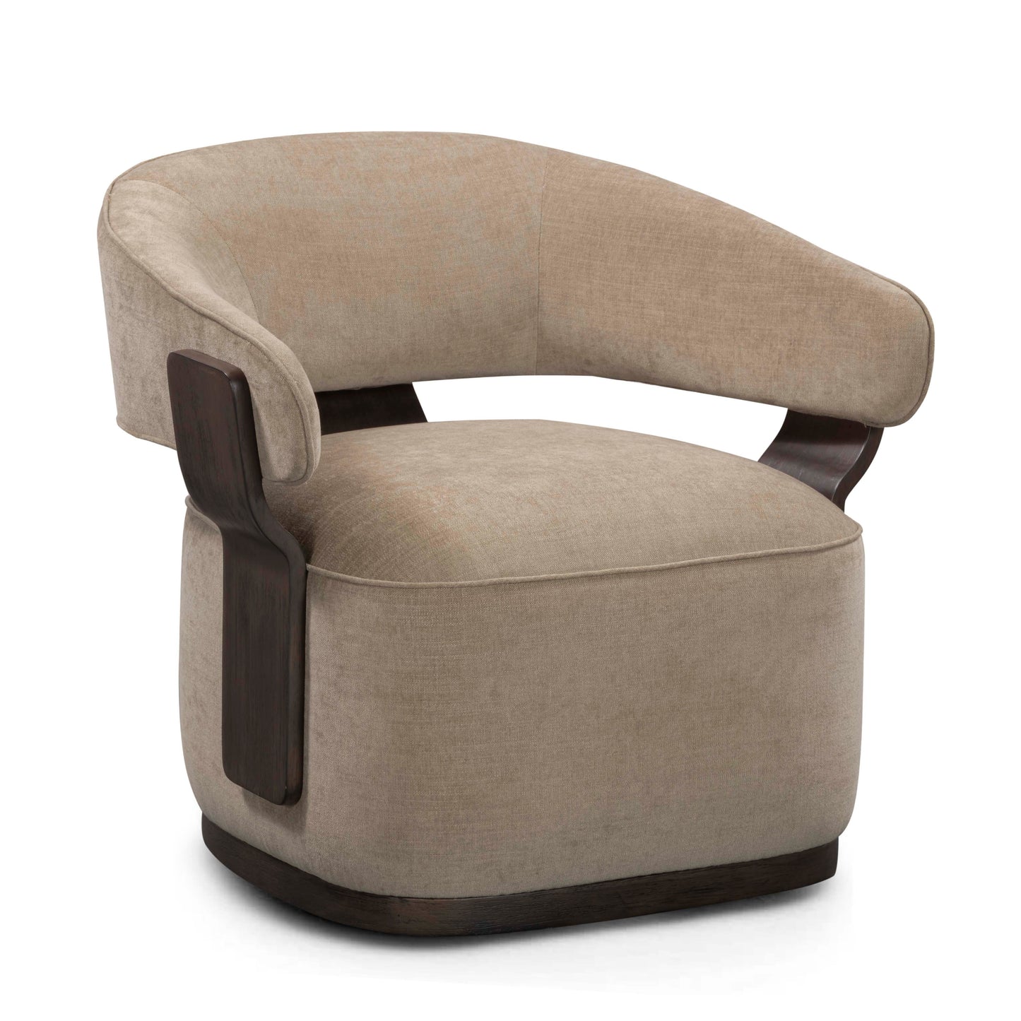 Madison Linen Performance Chenille Swivel Accent Chair - Stone