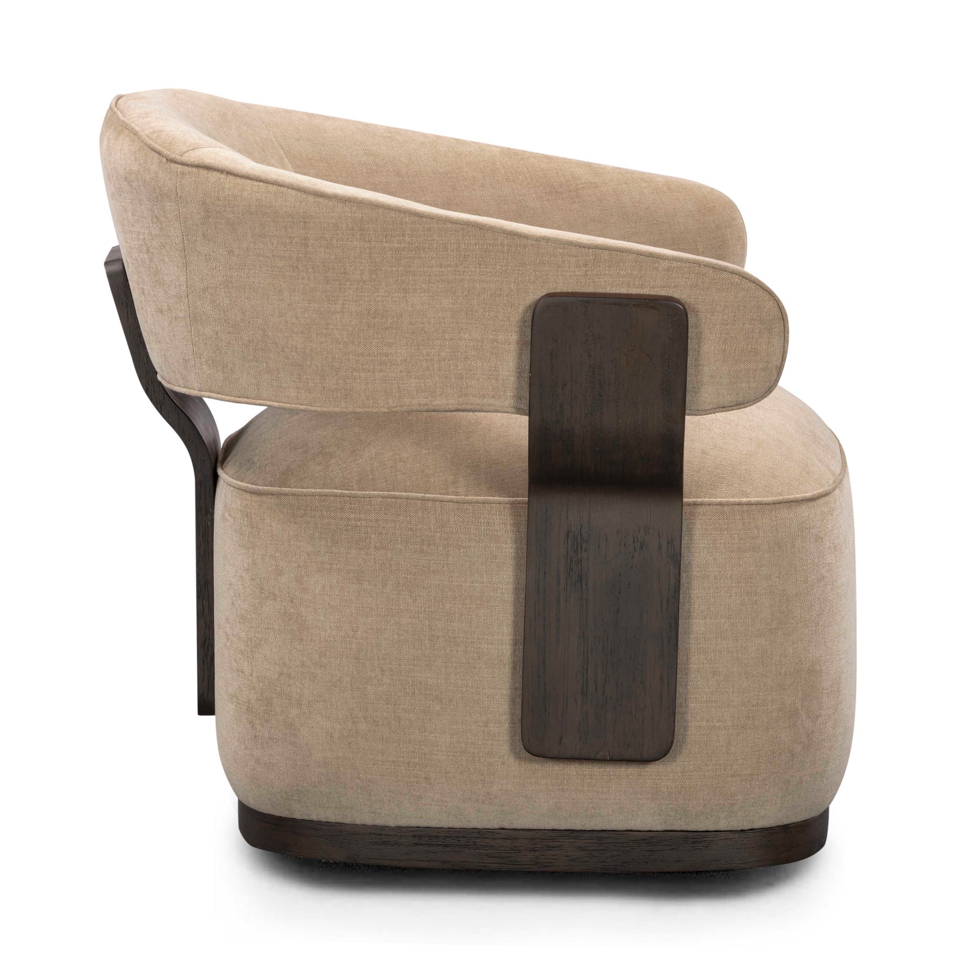 Madison Linen Performance Chenille Swivel Accent Chair