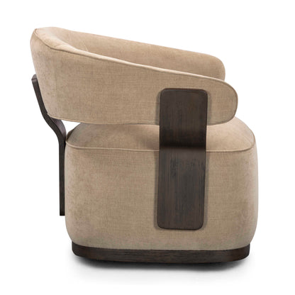 Madison Linen Performance Chenille Swivel Accent Chair