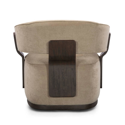 Madison Linen Performance Chenille Swivel Accent Chair