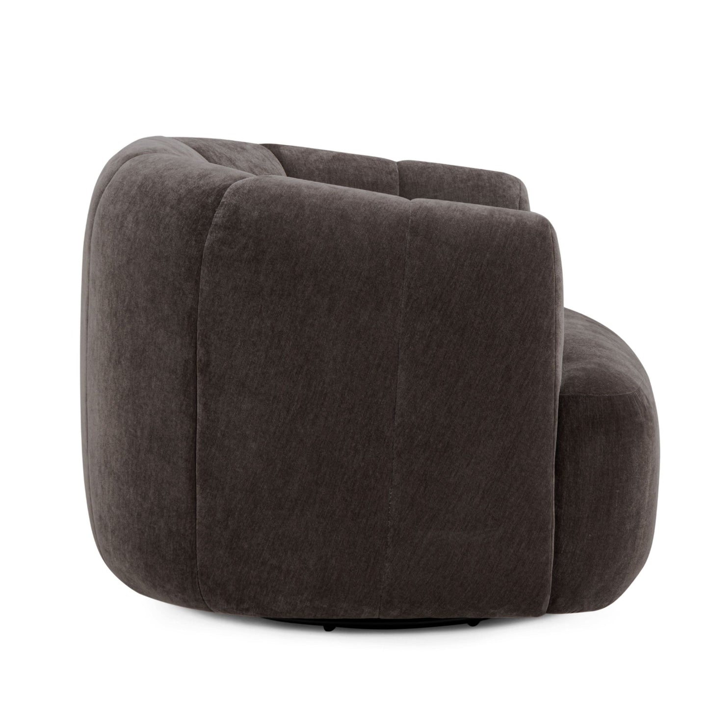 Jasmine Upcycled Contract-Grade Basketweave Fabric Swivel Accent Chair