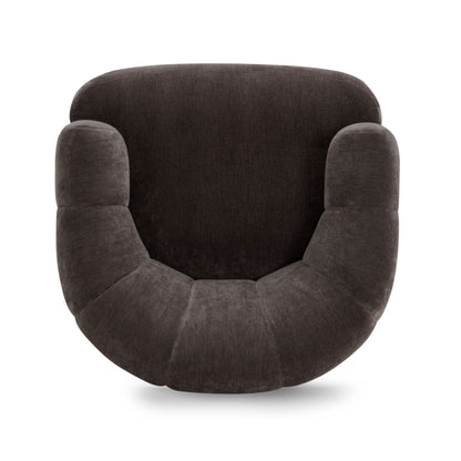 Jasmine Upcycled Contract-Grade Basketweave Fabric Swivel Accent Chair