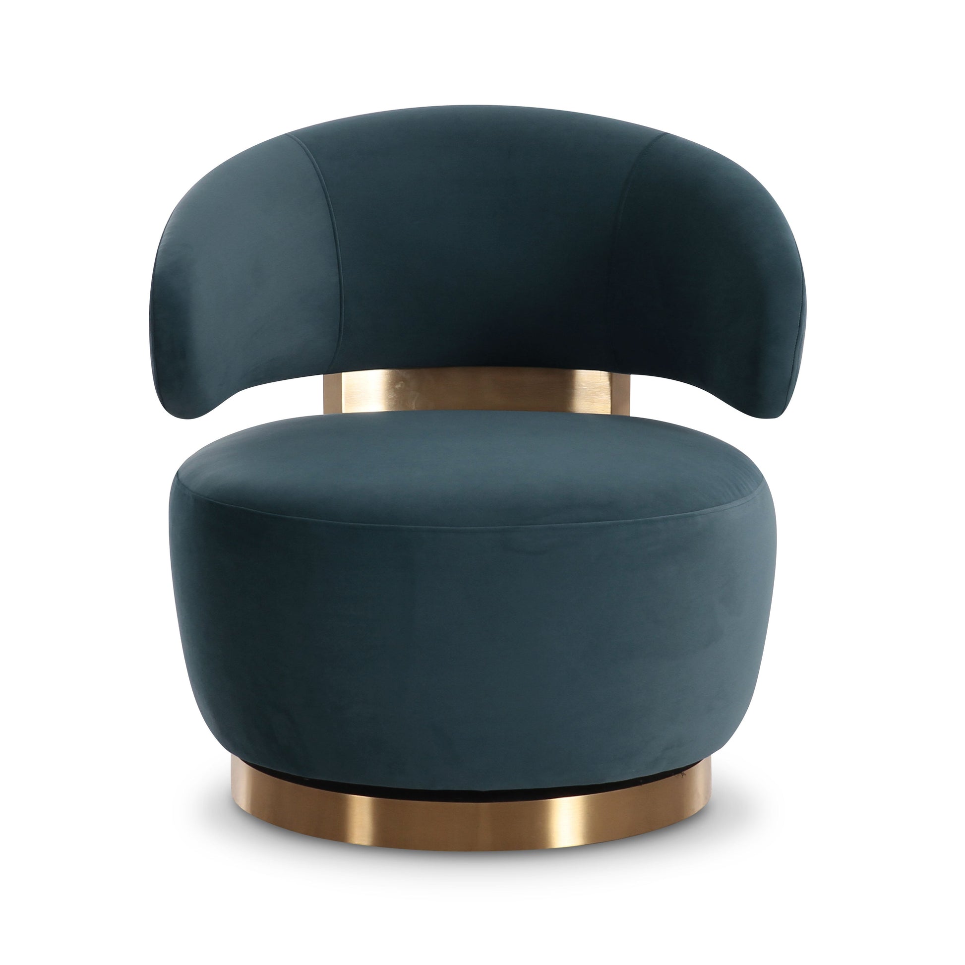 Austin Dark Teal Performance Velvet Swivel Accent Chair - Default Variant