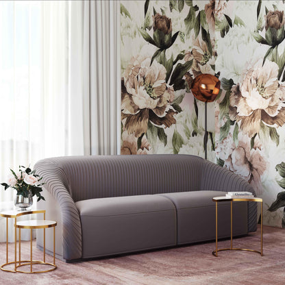Yara 90.6" Pleated Performance Velvet Sofa by Inspire Me! Home Decor