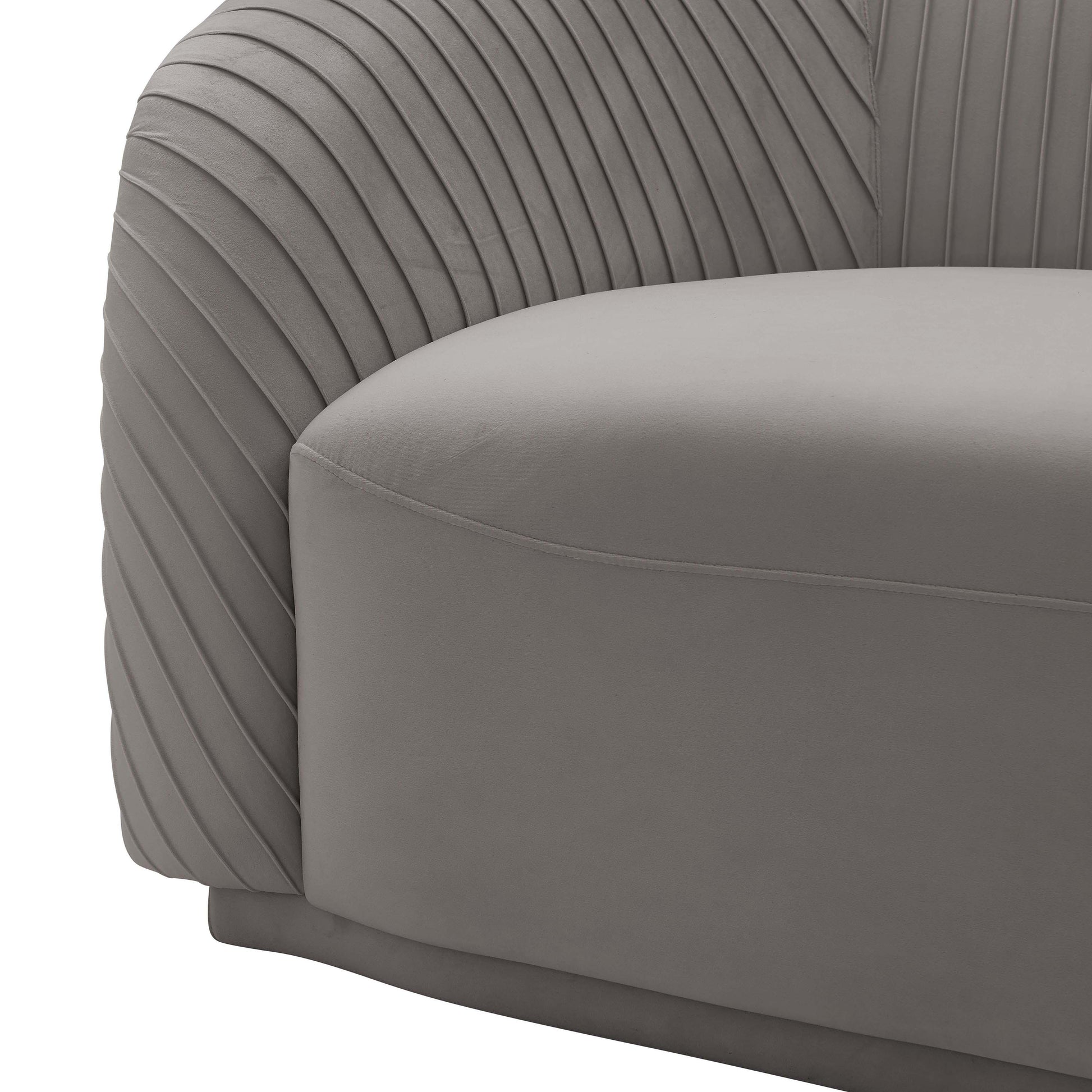 Yara 90.6" Pleated Performance Velvet Sofa by Inspire Me! Home Decor