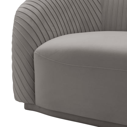Yara 90.6" Pleated Performance Velvet Sofa by Inspire Me! Home Decor