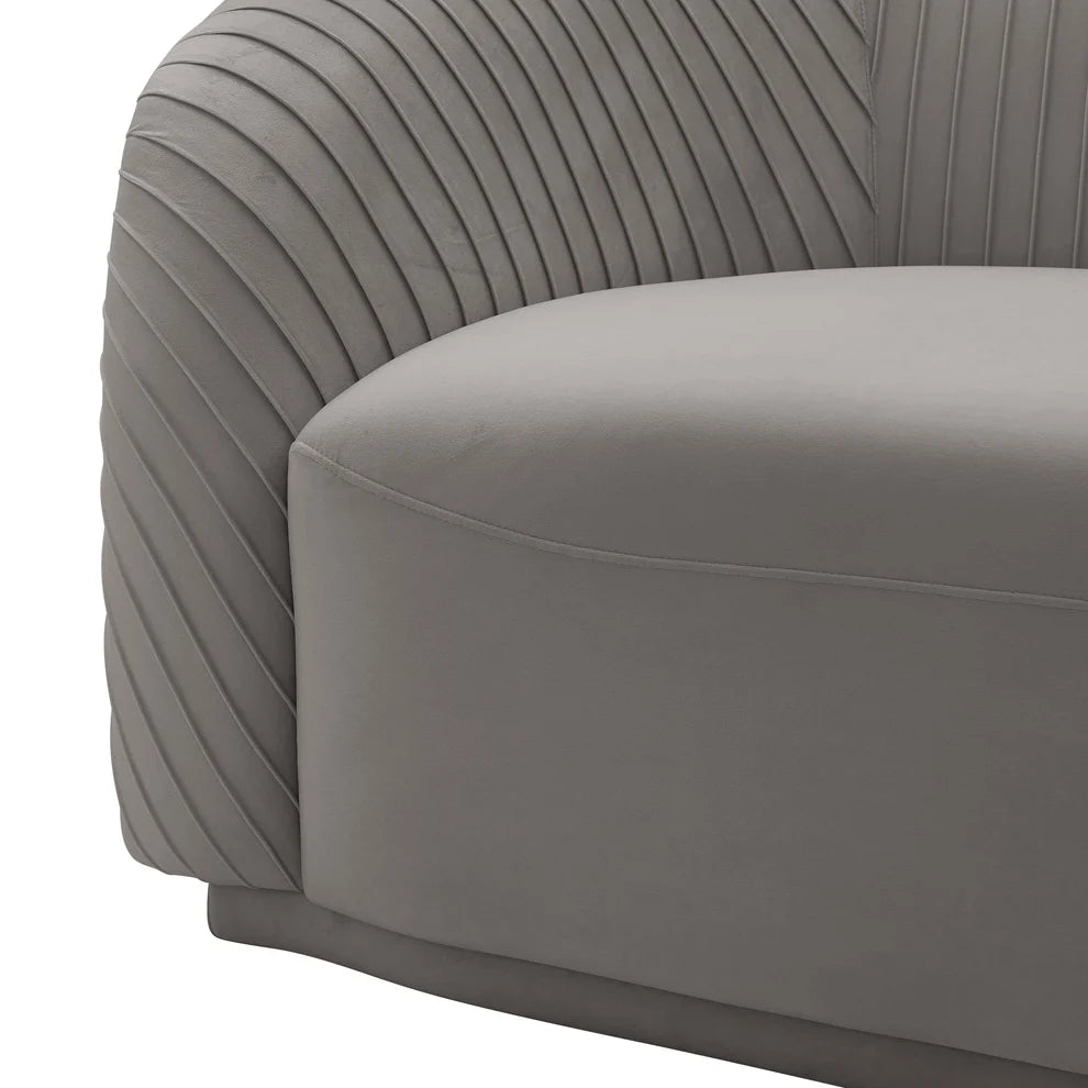 Yara 90.6" Pleated Performance Velvet Sofa by Inspire Me! Home Decor